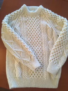Classic Irish Aran sweaters