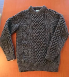 Aran jumper handmade